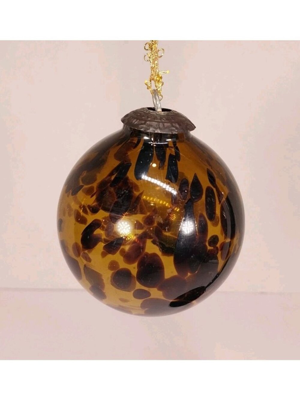 Midwest Kugel 3" Brown Amber Glass Christmas Ball Ornament Bulb Orb